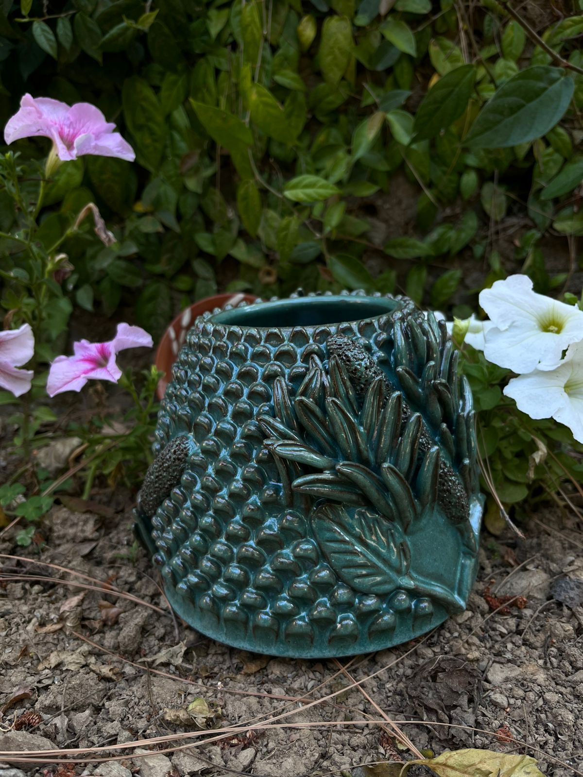 Pottery studio in Andretta showing handcrafted ceramic pieces